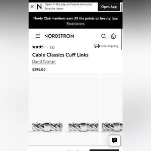 David yurman Cable Classics Cuff Links